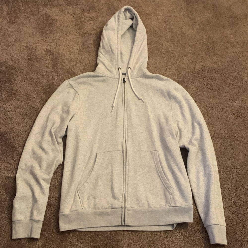 Old Navy Men’s Size Medium Grey Zip-Up Long Sleeve Hoodie